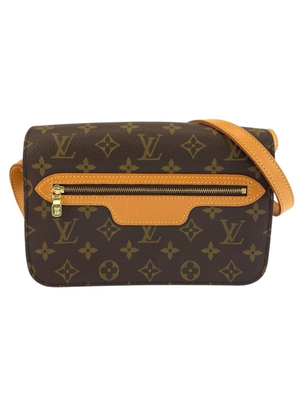 Louis Vuitton Monogram Saint Germain Shoulder Bag Pochette Brown Gold Leather